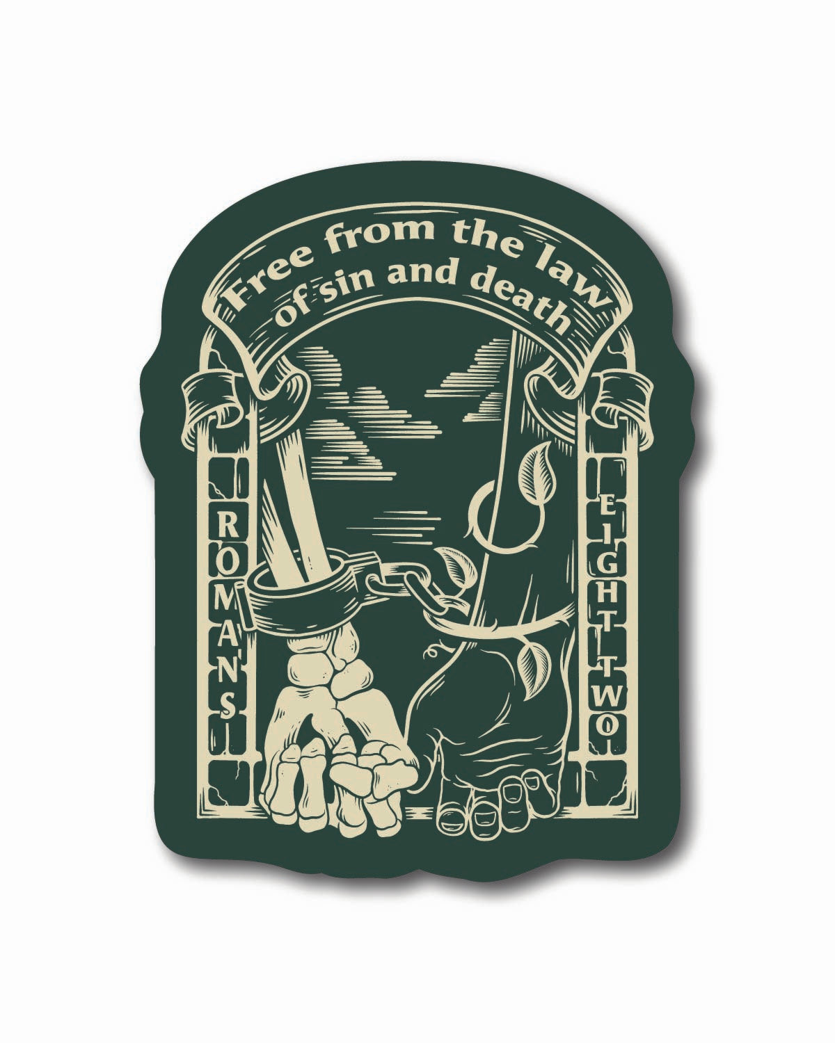 FREE FROM SIN AND DEATH - decal